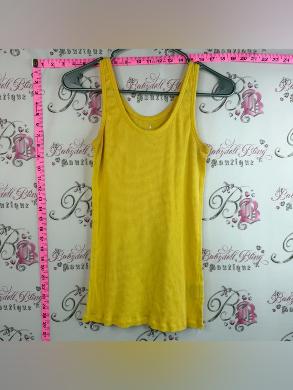 725 originals tank top stretchy bright Everyday Ribbed Tank Top - Yellow